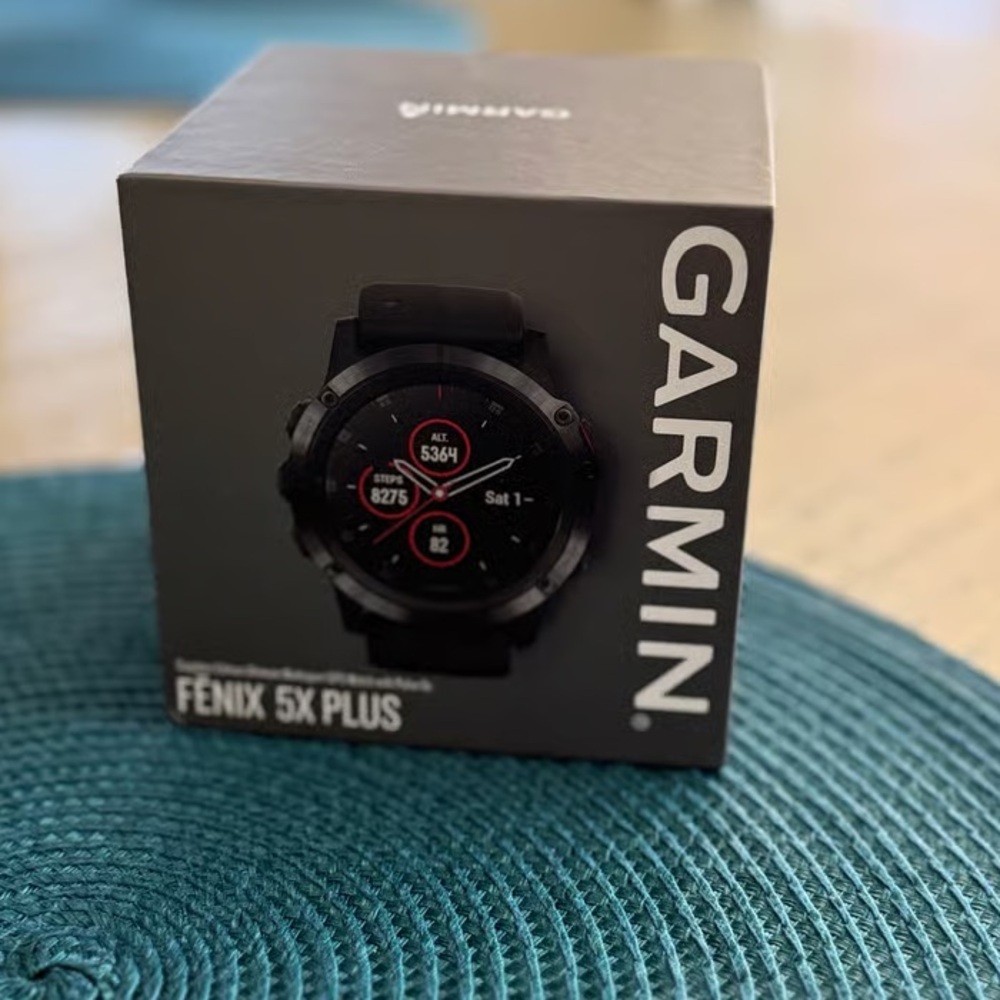 Garmin Fenix 5X Plus Smartwatch - Black and Red
